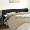 Image de vidaXL Tête de lit avec oreilles Noir 203x23x78/88 cm Velours