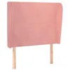 Image de vidaXL Tête de Lit avec Oreilles Meuble de Chambre à Coucher Accessoire de Lit Simple Tête de Cadre de Lit Intérieur Rose 83x23x118/128 cm Velours