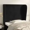 Image de vidaXL Tête de lit avec oreilles Noir 103x23x118/128 cm Velours
