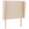 Image de vidaXL Tête de lit avec Oreilles Cappuccino 83x23x118/128cm Similicuir
