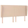 Image de vidaXL Tête de Lit avec Oreilles Meuble de Chambre à Coucher Accessoire de Lit Double Tête de Cadre de Lit Intérieur Cappuccino 203x23x118/128 cm