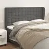 Image de vidaXL Tête de lit avec oreilles Gris 163x23x118/128 cm Similicuir