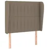Image de vidaXL Tête de lit avec Oreilles Taupe 93x23x118/128 cm Tissu