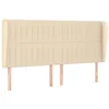Image de vidaXL Tête de lit à Oreilles en Tissu crème 183 x 23 x 118/128 cm