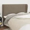 Image de vidaXL Tête de lit avec oreilles Taupe 203x23x118/128 cm Tissu