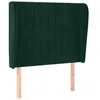 Image de vidaXL Tête de lit avec Oreilles Vert foncé 103x23x118/128 cm Velours