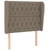 Image de vidaXL Tête de lit avec Oreilles Taupe 103x23x118/128 cm Tissu