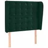 Image de vidaXL Tête de lit avec Oreilles Vert foncé 83x23x118/128 cm Velours