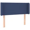 Image de vidaXL Tête de Lit avec Oreilles Meuble de Chambre à Coucher Accessoire de Lit Simple Tête de Cadre de Lit Intérieur Bleu 93x16x78/88 cm Tissu