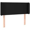 Image de vidaXL Tête de Lit avec Oreilles Meuble de Chambre à Coucher Accessoire de Lit Simple Tête de Cadre de Lit Intérieur Noir 103x16x78/88 cm Tissu