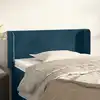 Image de vidaXL Tête de lit avec oreilles Bleu Foncé 83x16x78/88 cm Velours