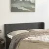 Image de vidaXL Tête de lit avec oreilles Gris foncé 147x16x78/88 cm Velours