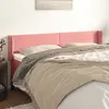 Image de vidaXL Tête de lit avec oreilles Rose 203x16x78/88 cm Velours