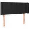 Image de vidaXL Tête de Lit avec Oreilles Meuble de Chambre à Coucher Accessoire de Lit Simple Tête de Cadre de Lit Intérieur Noir 83x16x78/88 cm Similicuir