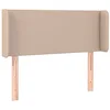 Image de vidaXL Tête de Lit avec Oreilles Meuble de Chambre à Coucher Accessoire de Lit Simple Tête de Cadre de Lit Cappuccino 83x16x78/88 cm Similicuir