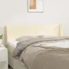 Image de vidaXL Tête de lit avec oreilles Crème 147x16x78/88 cm Similicuir