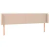 Image de vidaXL Tête de lit avec Oreilles Cappuccino 163x16x78/88 cm Similicuir