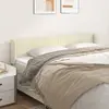 Image de vidaXL Tête de lit avec oreilles Crème 183x16x78/88 cm Similicuir