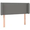 Image de vidaXL Tête de Lit avec Oreilles Meuble de Chambre à Coucher Accessoire de Lit Simple Tête de Cadre de Lit Intérieur Gris Foncé 83x16x78/88 cm Tissu