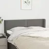 Image de vidaXL Tête de lit avec oreilles Gris foncé 147x16x78/88 cm Tissu