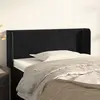 Image de vidaXL Tête de lit avec oreilles Noir 103x16x78/88 cm Velours
