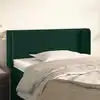 Image de vidaXL Tête de lit avec oreilles Vert foncé 103x16x78/88 cm Velours