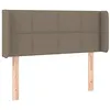 Image de vidaXL Tête de Lit avec Oreilles Meuble de Chambre à Coucher Accessoire de Lit Simple Tête de Cadre de Lit Intérieur Taupe 93x16x78/88 cm Tissu