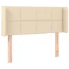 Image de vidaXL Tête de lit avec Oreilles Crème 93x16x78/88 cm Tissu