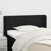 Image de vidaXL Tête de lit avec oreilles Noir 103x16x78/88 cm Tissu