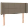 Image de vidaXL Tête de Lit avec Oreilles Meuble de Chambre à Coucher Accessoire de Lit Simple Tête de Cadre de Lit Intérieur Taupe 103x16x78/88 cm Tissu