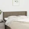 Image de vidaXL Tête de lit avec oreilles Taupe 147x16x78/88 cm Tissu