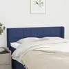 Image de vidaXL Tête de lit avec oreilles Bleu 147x16x78/88 cm Tissu