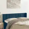 Image de vidaXL Tête de lit avec oreilles Bleu foncé 147x16x78/88 cm Velours