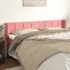 Image de vidaXL Tête de lit avec oreilles Rose 163x16x78/88 cm Velours