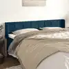 Image de vidaXL Tête de lit avec oreilles Bleu foncé 203x16x78/88 cm Velours