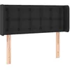 Image de vidaXL Tête de lit avec Oreilles Noir 93x16x78/88 cm Similicuir