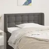 Image de vidaXL Tête de lit avec oreilles Gris 93x16x78/88 cm Similicuir