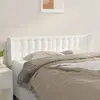 Image de vidaXL Tête de lit avec oreilles Blanc 147x16x78/88 cm Similicuir
