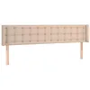 Image de vidaXL Tête de lit avec Oreilles Cappuccino 163x16x78/88 cm Similicuir