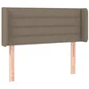 Image de vidaXL Tête de Lit avec Oreilles Meuble de Chambre à Coucher Accessoire de Lit Simple Tête de Cadre de Lit Intérieur Taupe 103x16x78/88 cm Tissu