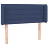 Image de vidaXL Tête de Lit avec Oreilles Meuble de Chambre à Coucher Accessoire de Lit Simple Tête de Cadre de Lit Intérieur Bleu 103x16x78/88 cm Tissu