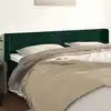 Image de vidaXL Tête de lit avec oreilles Vert foncé 183x16x78/88 cm Velours
