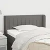 Image de vidaXL Tête de lit avec oreilles Gris foncé 93x16x78/88 cm Tissu