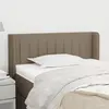 Image de vidaXL Tête de lit avec oreilles Taupe 103x16x78/88 cm Tissu