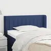 Image de vidaXL Tête de lit avec oreilles Bleu 103x16x78/88 cm Tissu