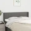 Image de vidaXL Tête de lit avec oreilles Gris foncé 147x16x78/88 cm Tissu