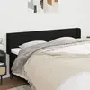 Image de vidaXL Tête de lit avec oreilles Noir 203x16x78/88 cm Tissu