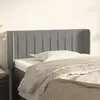 Image de vidaXL Tête de lit avec oreilles Gris clair 93x16x78/88 cm Velours