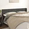 Image de vidaXL Tête de lit avec oreilles Gris foncé 183x16x78/88 cm Velours