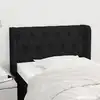 Image de vidaXL Tête de lit avec oreilles Noir 83x16x78/88 cm Tissu